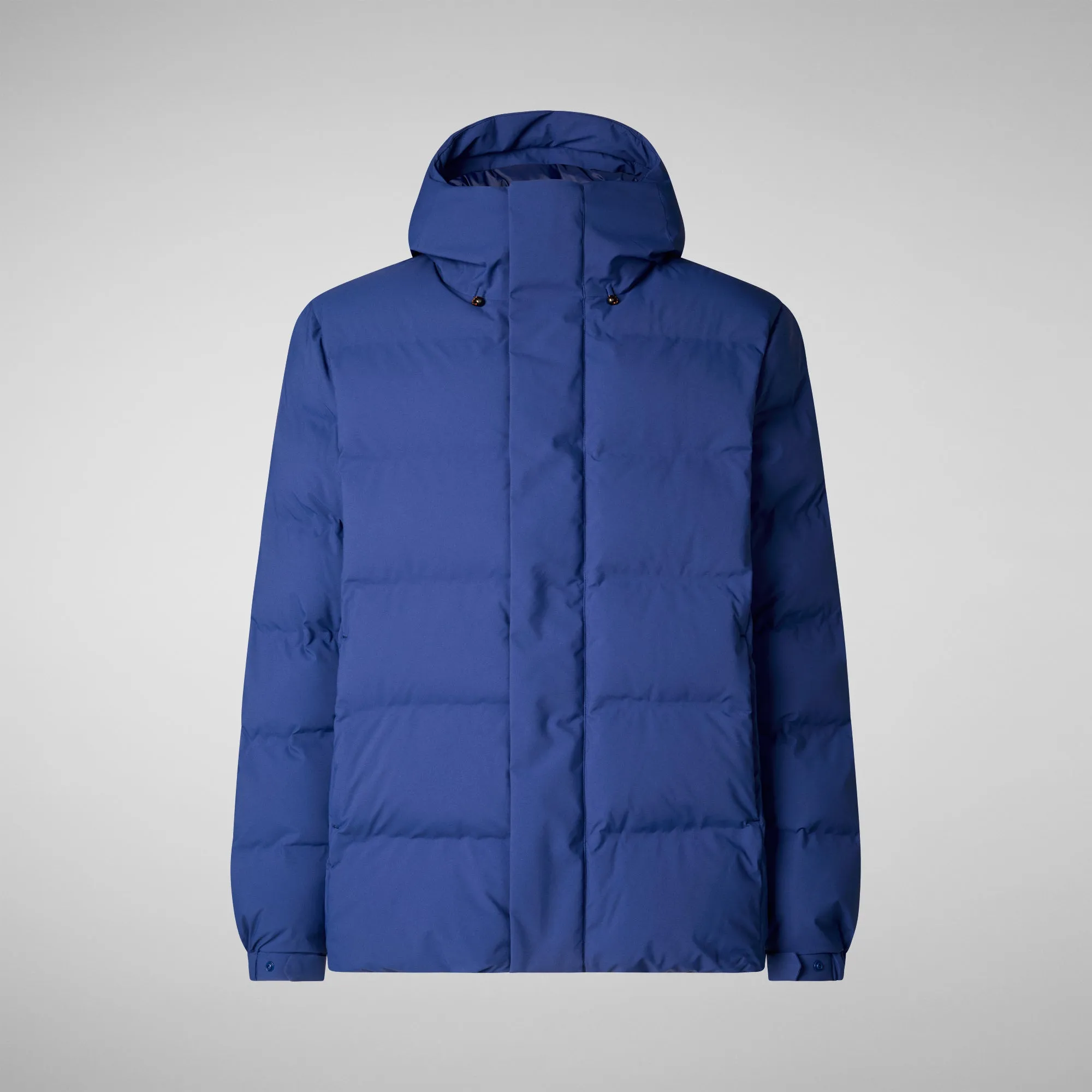 Man's hooded parka Leland in eclipse blue