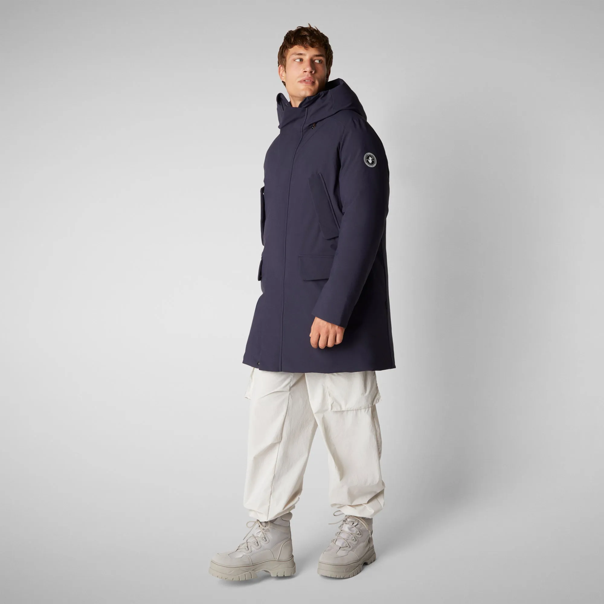 Man's hooded parka Wilson in navy blue