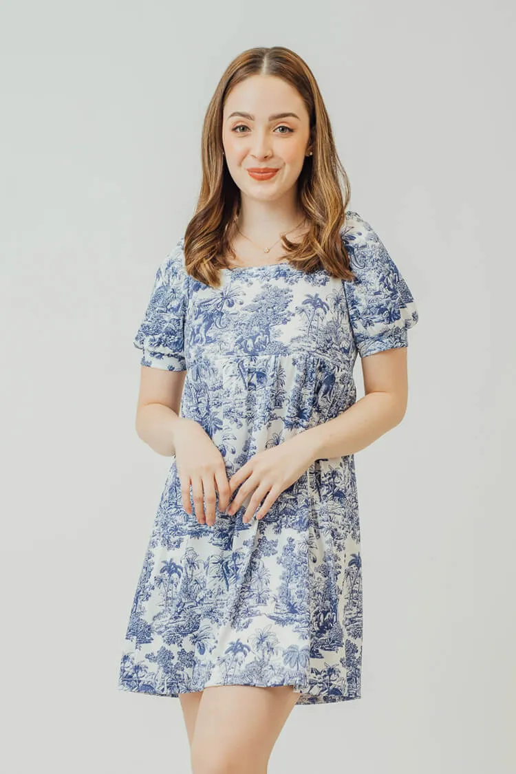 Mei Printed Babydoll Dress