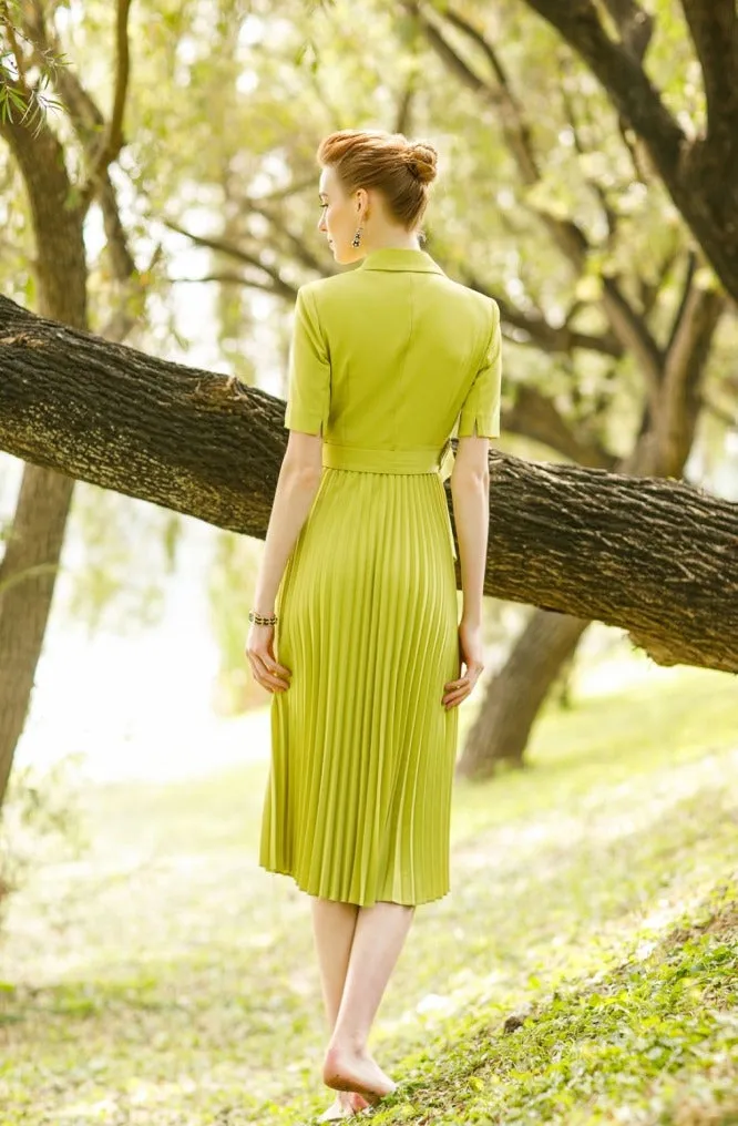 Meliora Calypso Pear Green Dress