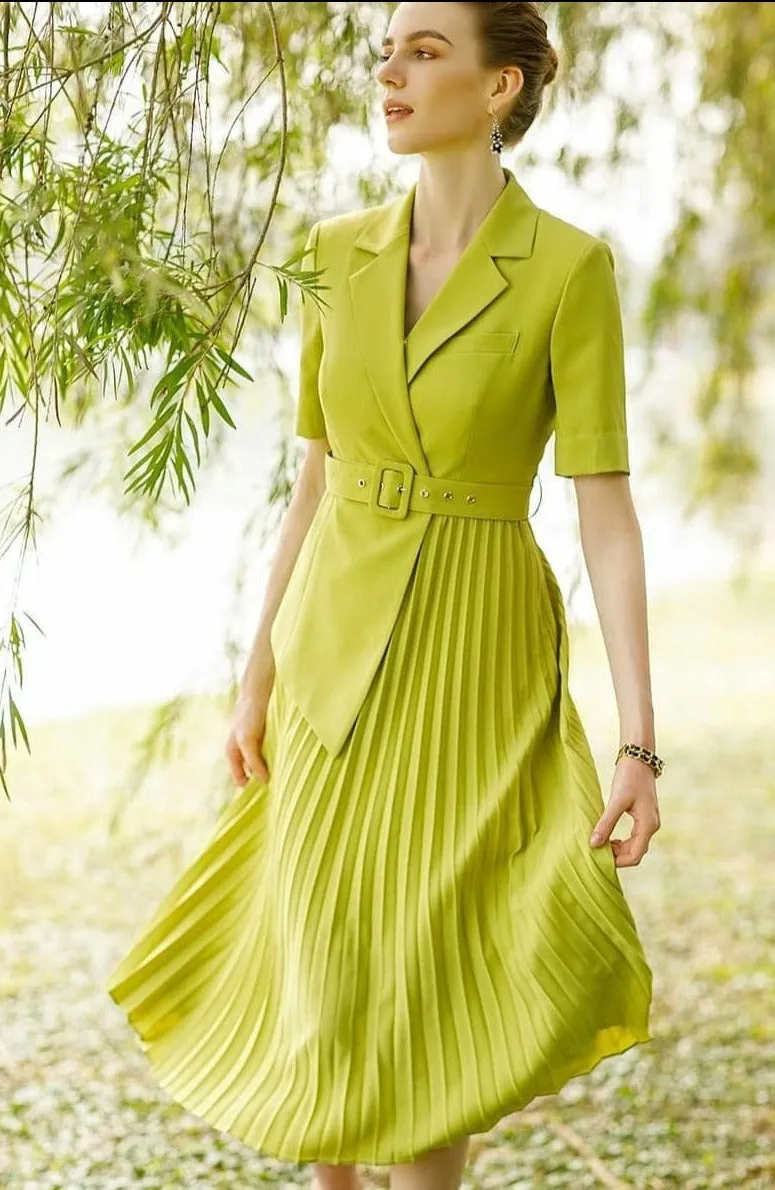 Meliora Calypso Pear Green Dress