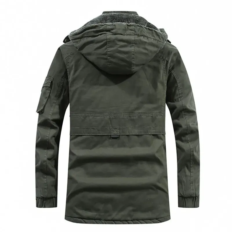 Men's lightweight parka jacket with soft lining and hood