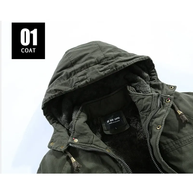 Men's lightweight parka jacket with soft lining and hood