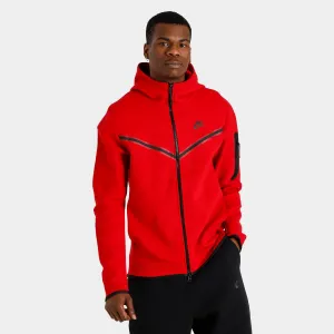 Nike Sportswear Tech Fleece Full Zip Hoodie Windrunner Gym Red / Black