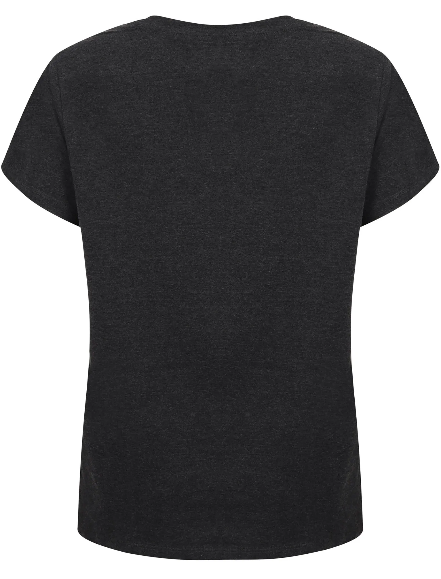 Nikita Motif Cotton Jersey T-Shirt In Charcoal Marl - Tokyo Laundry