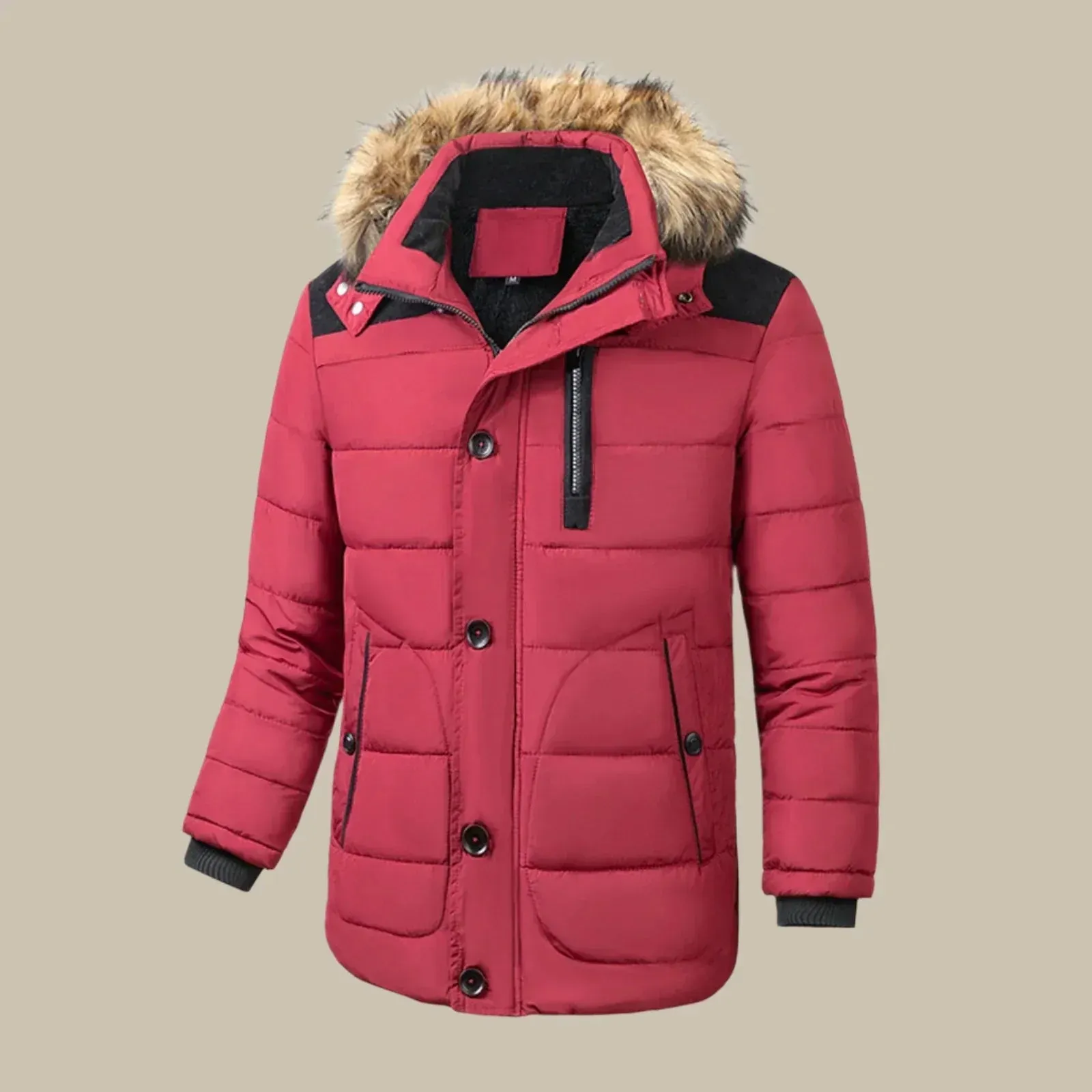 Olaf&Dave Classic Parka | Casual Warme Waterdichte Winterjas voor Heren met Bontkraag