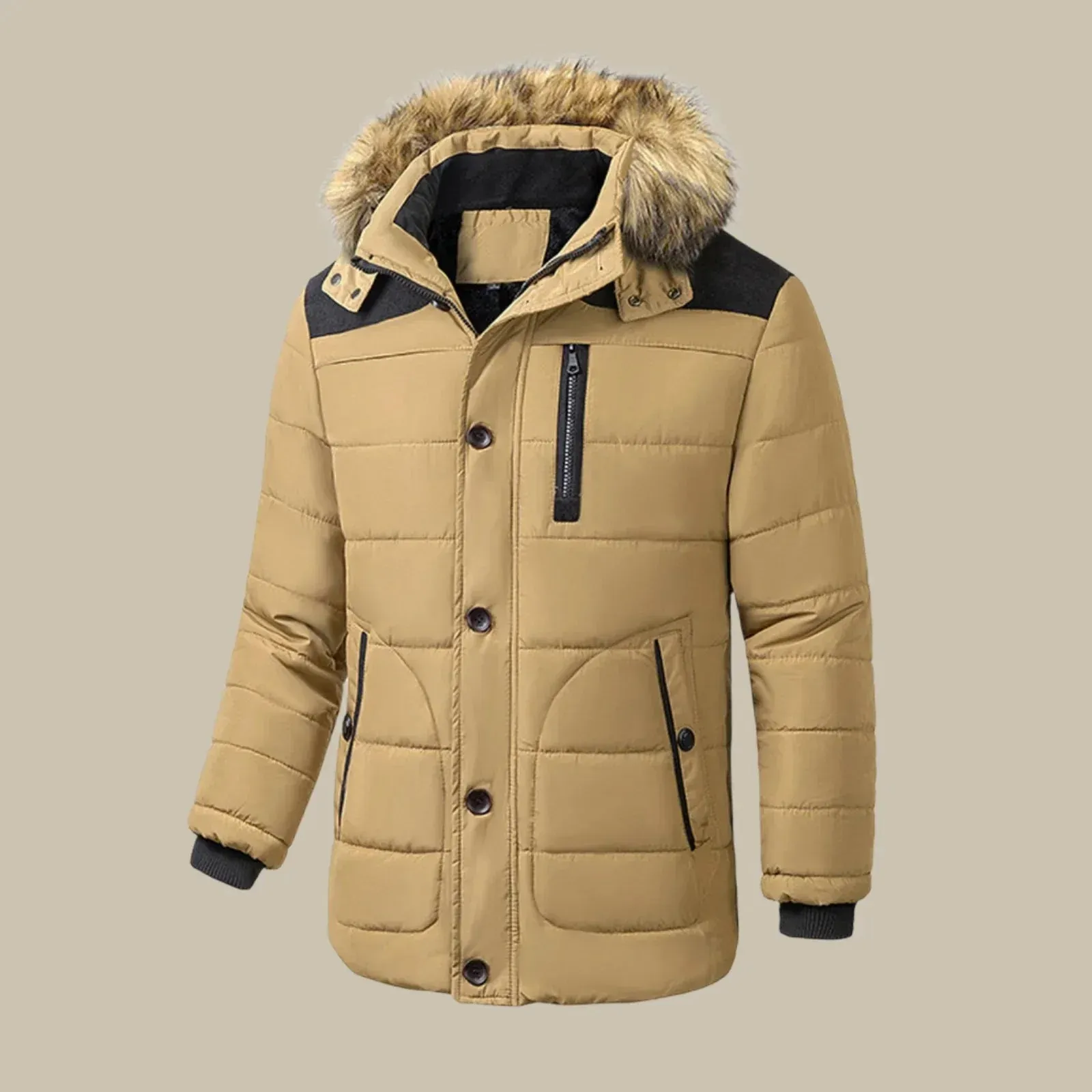 Olaf&Dave Classic Parka | Casual Warme Waterdichte Winterjas voor Heren met Bontkraag