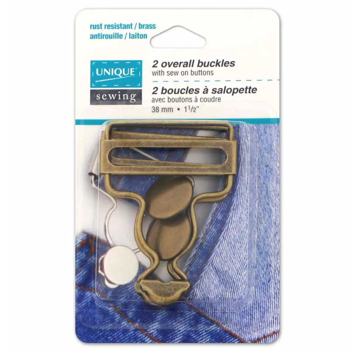 Overall Buckles - 2 pcs - Gold - 25mm