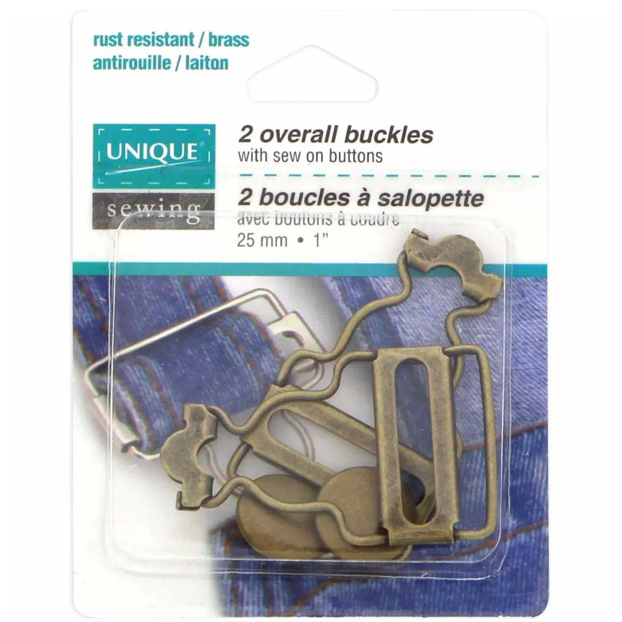 Overall Buckles - 2 pcs - Gold - 25mm