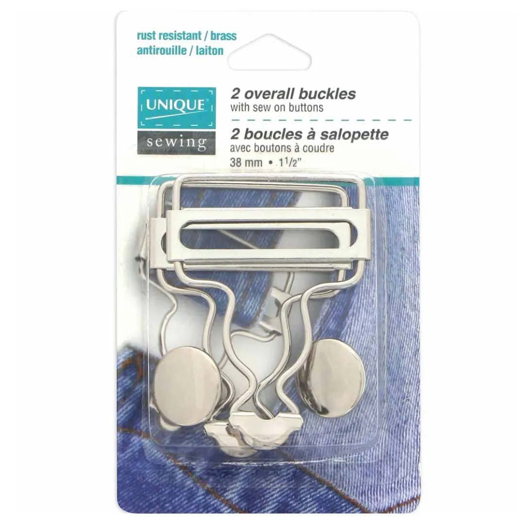 Overall Buckles - 2 pcs - Silver - 38mm