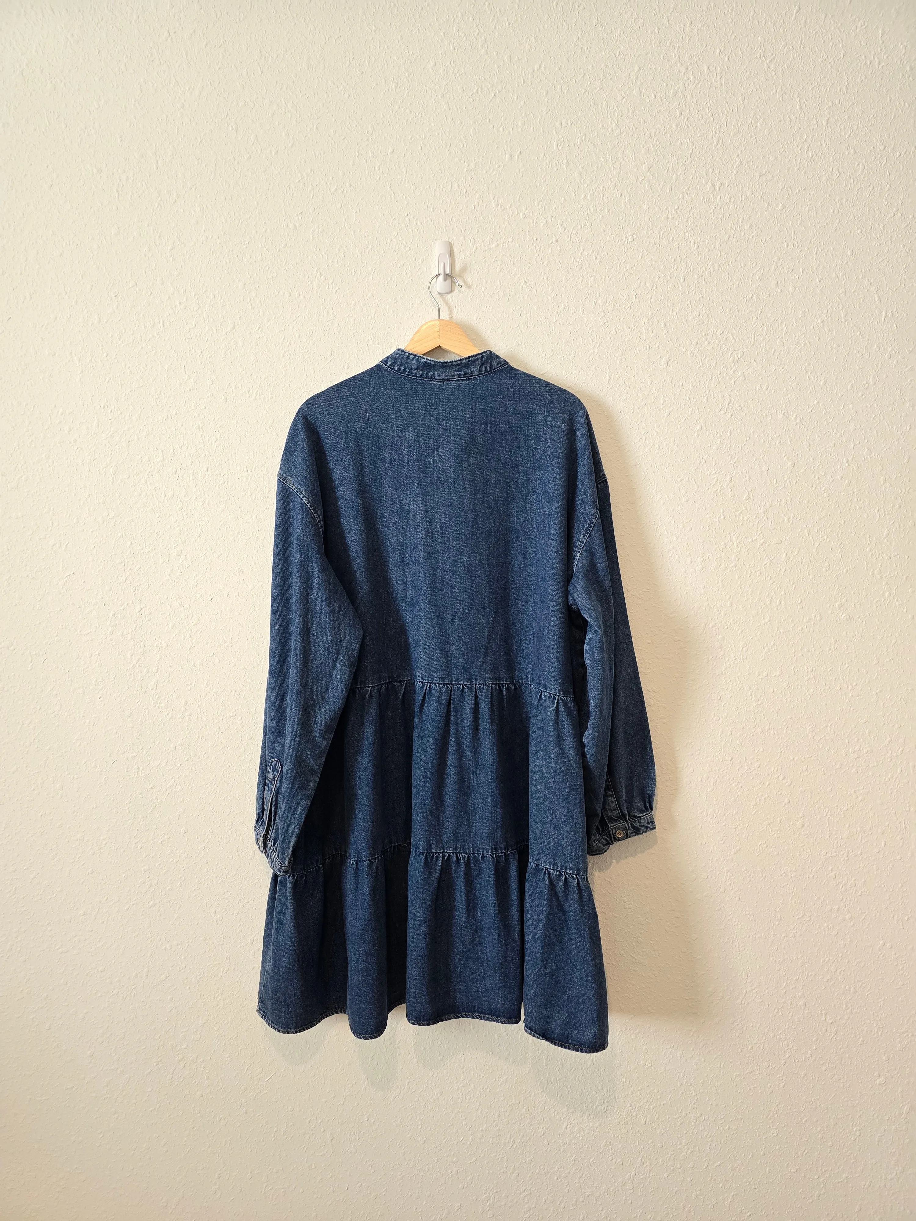 Oversized Babydoll Denim Dress (L)