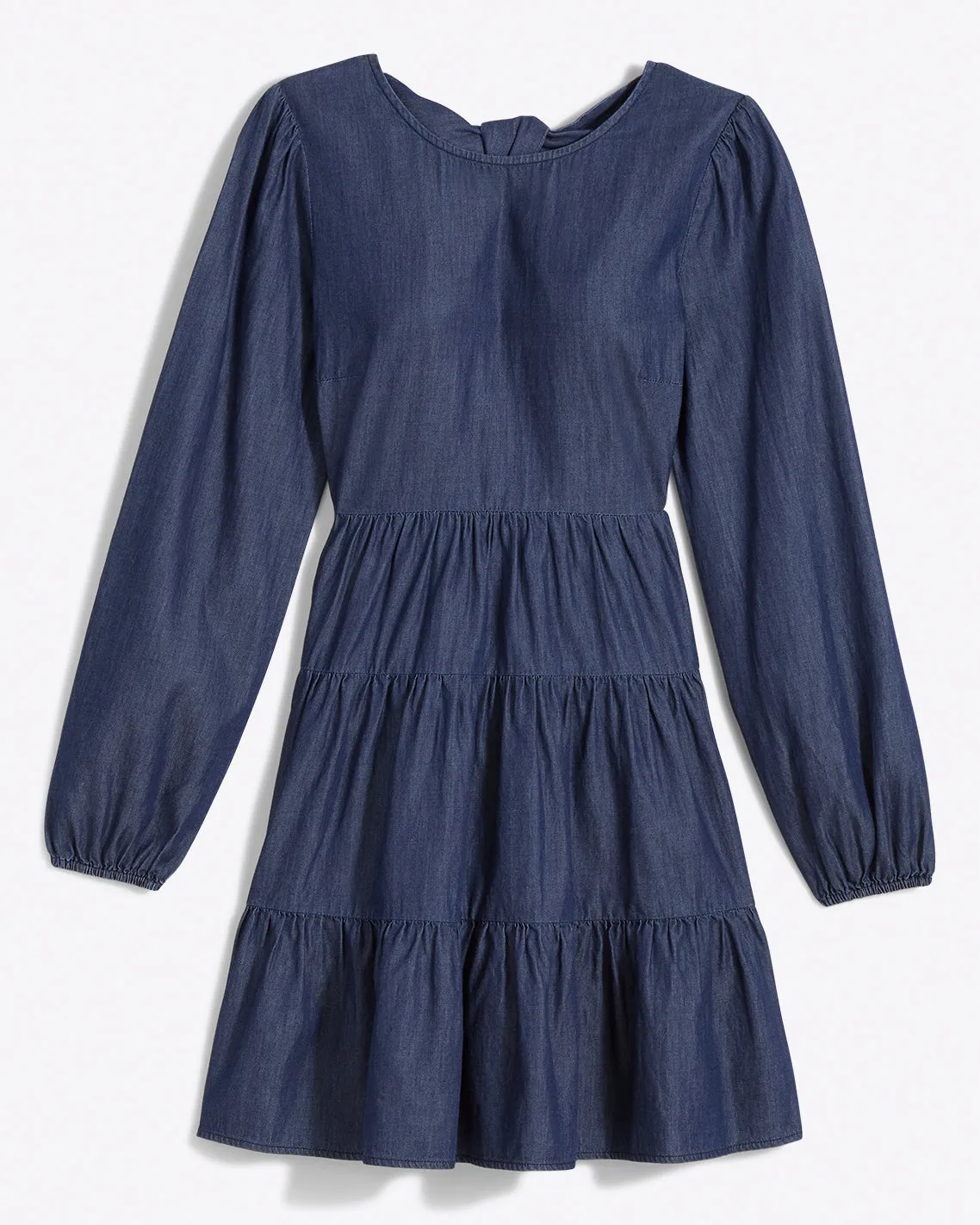 Pam Babydoll Dress in Dark Wash