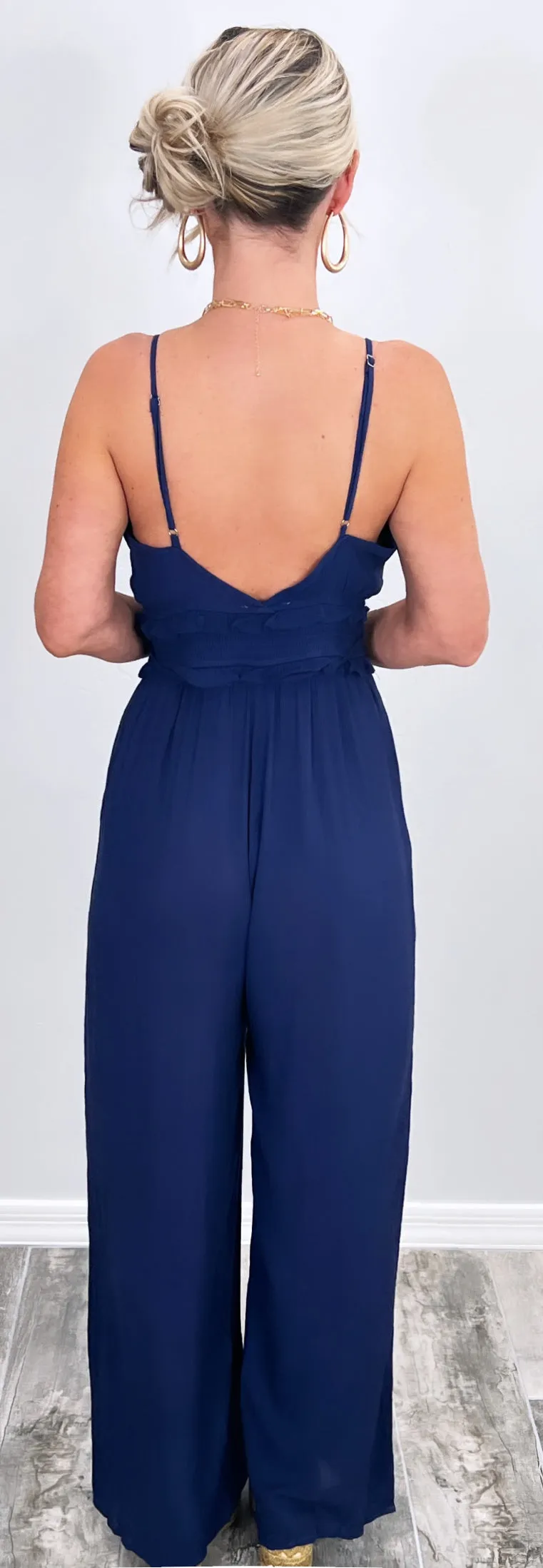 Paradise Haven Jumpsuit - Navy