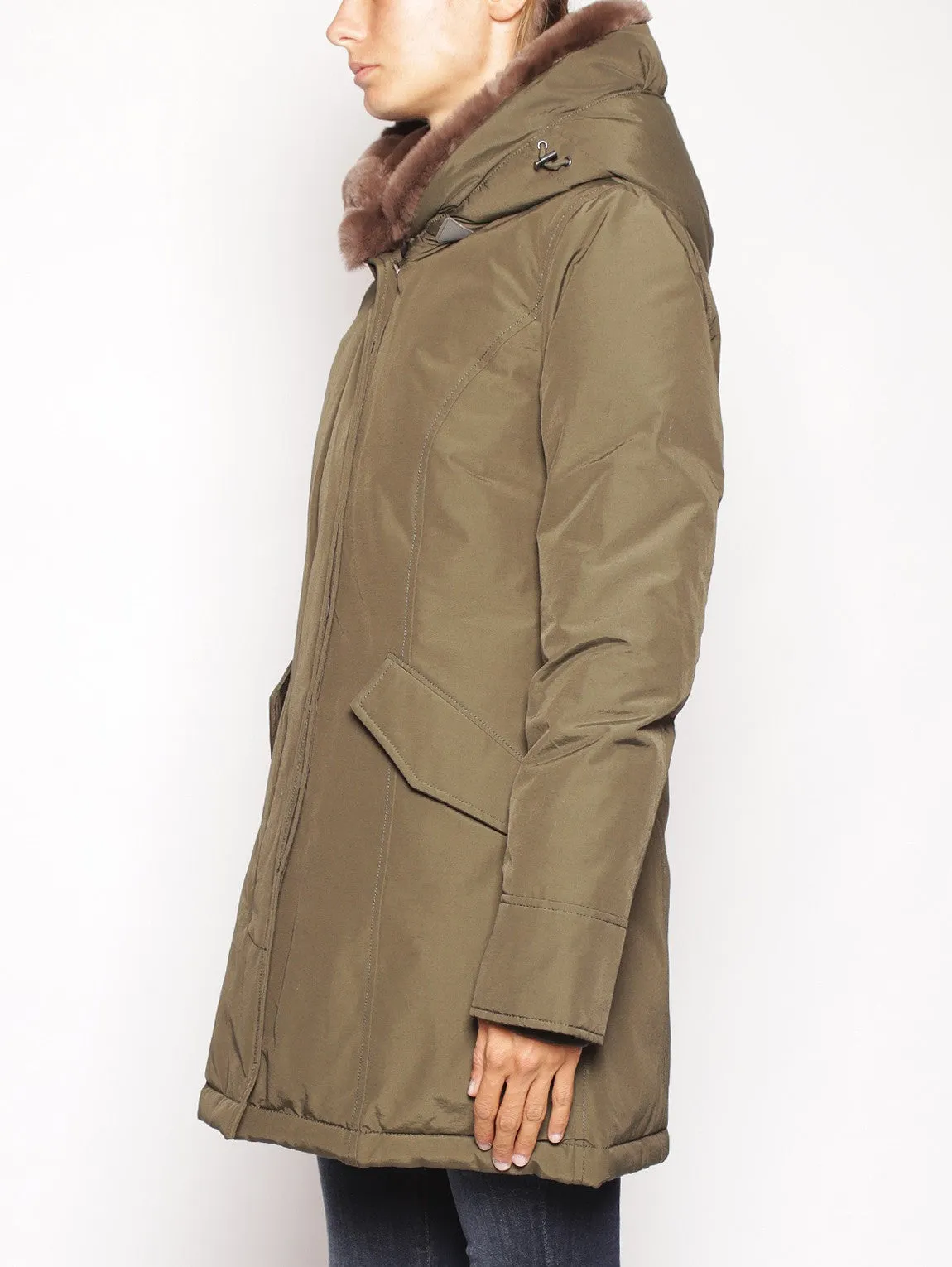 Parka con Pelliccia Rimovibile MILITARE