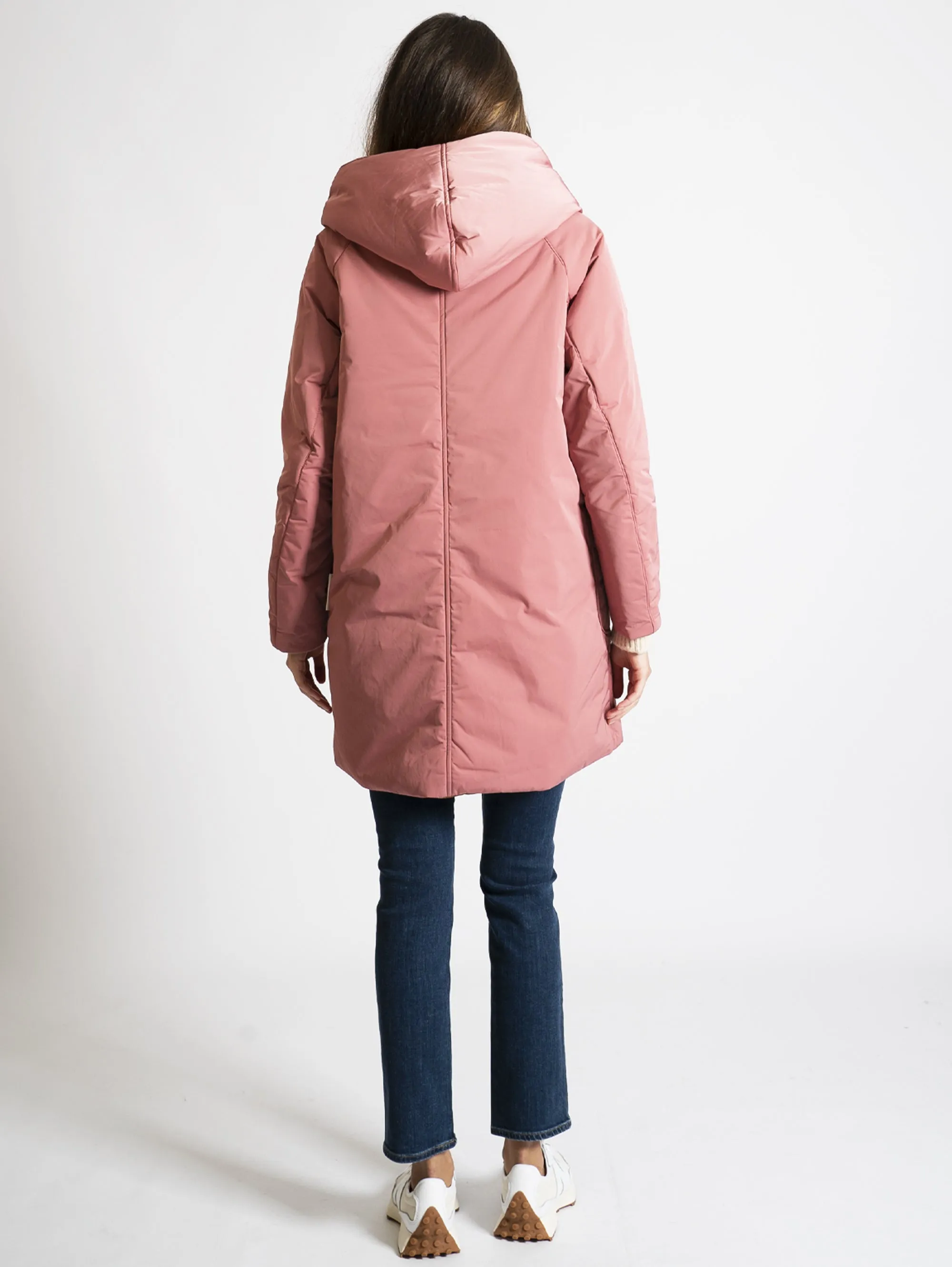 Parka Reversibile in Memory Rosa/Coccio