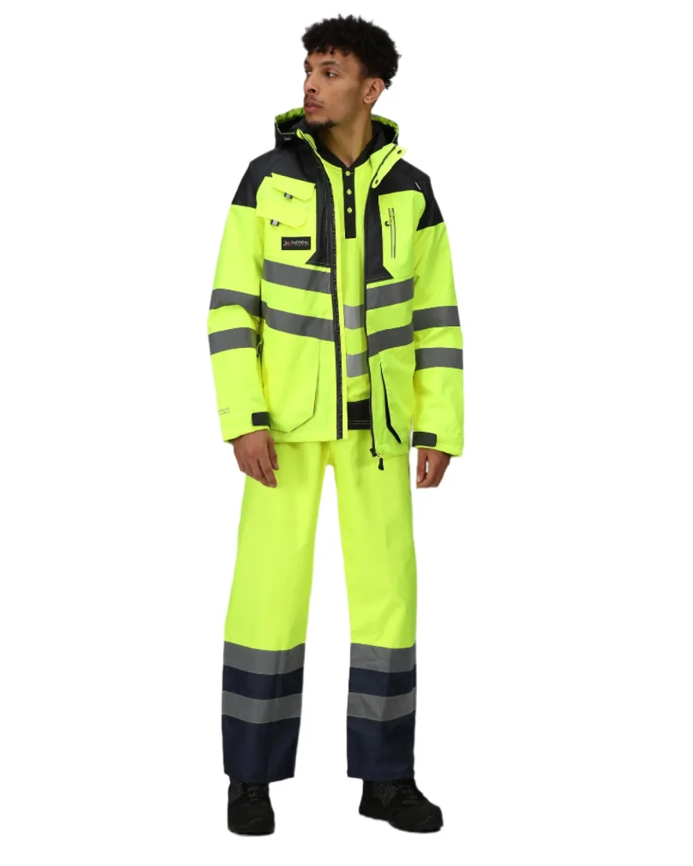 Regatta Mens Hi-Vis Waterproof Reflective Parka Jacket