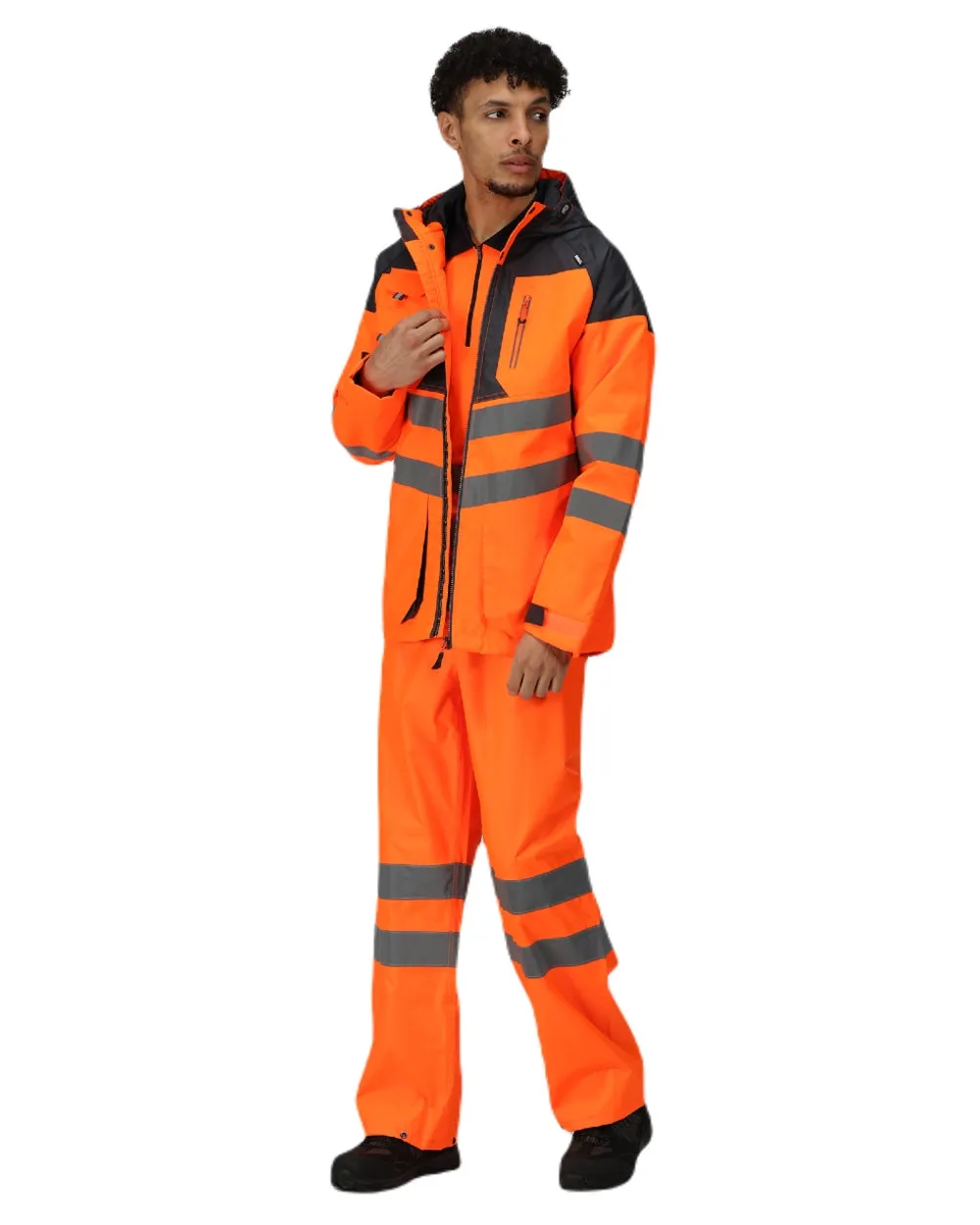 Regatta Mens Hi-Vis Waterproof Reflective Parka Jacket