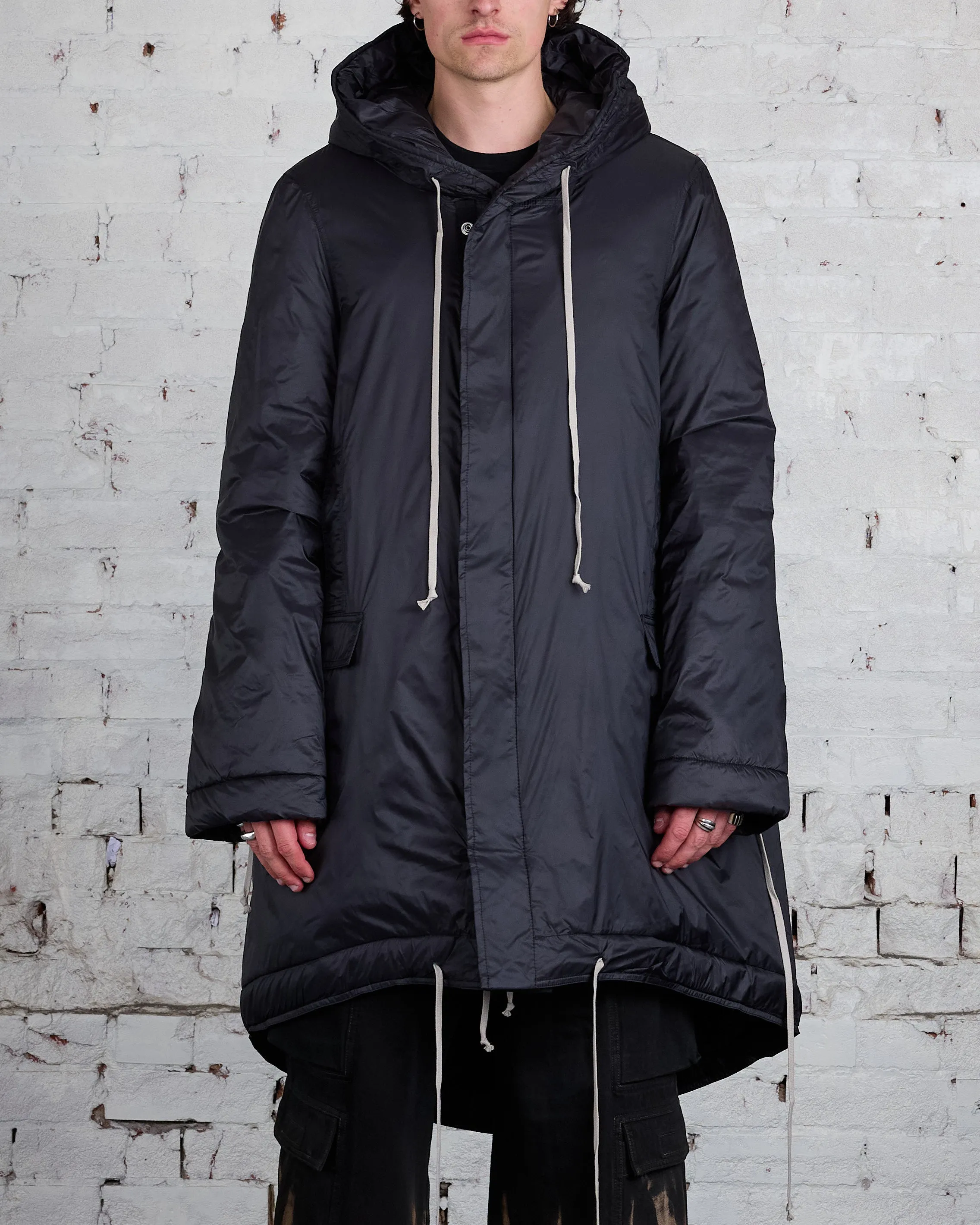 Rick Owens DRKSHDW Fishtail Parka Recycled Nylon Black