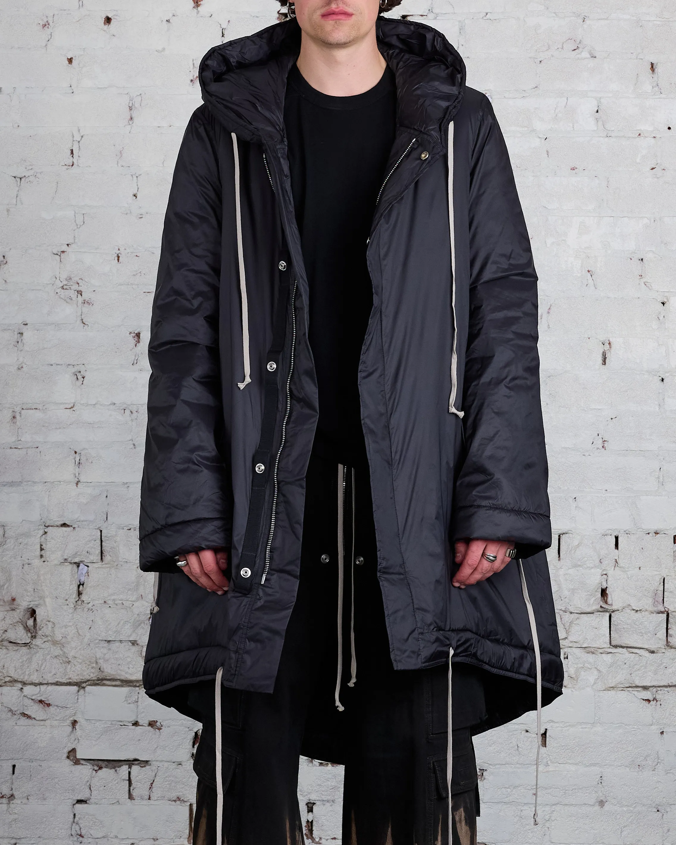 Rick Owens DRKSHDW Fishtail Parka Recycled Nylon Black