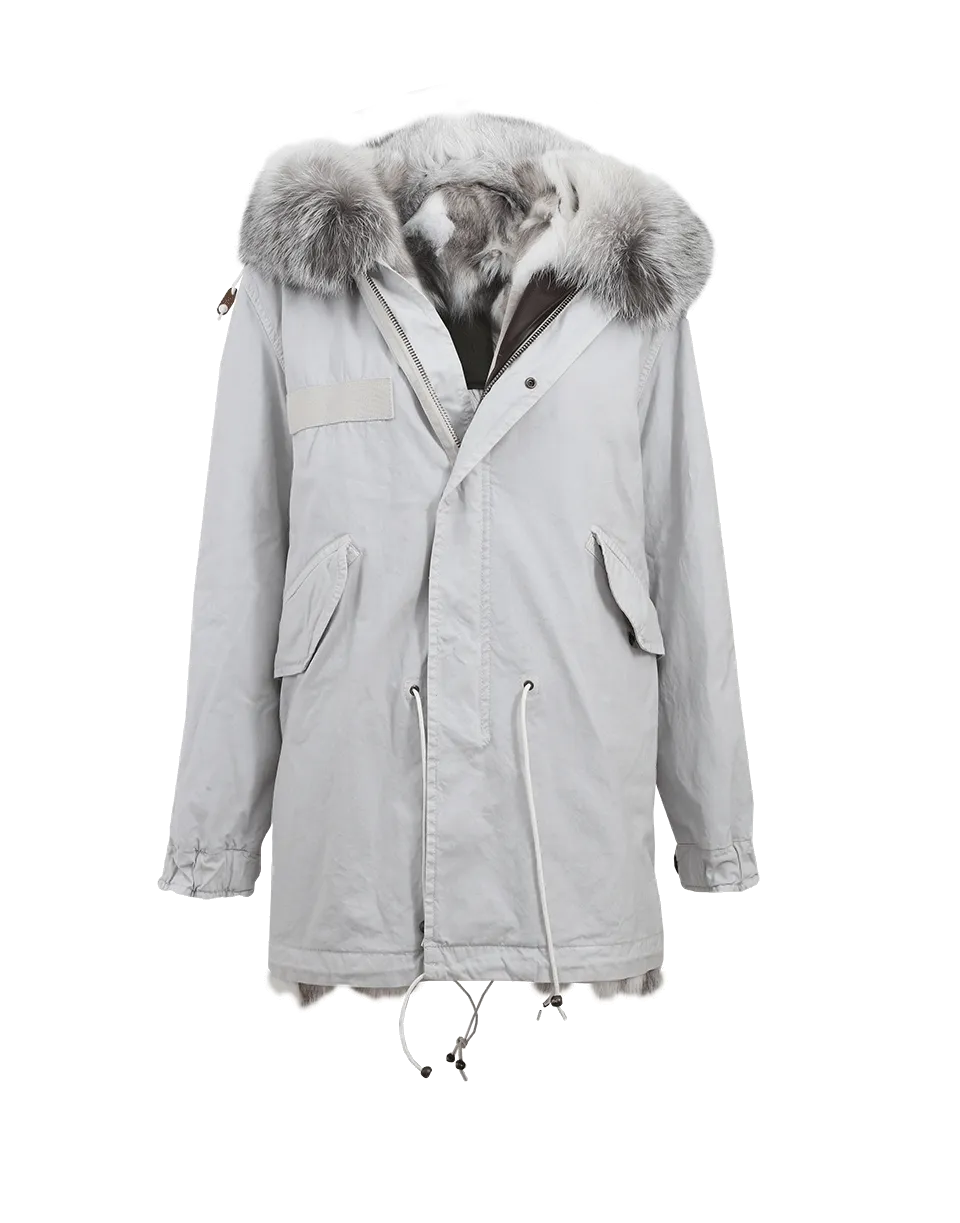 St. Moritz Embroidered Canvas Parka