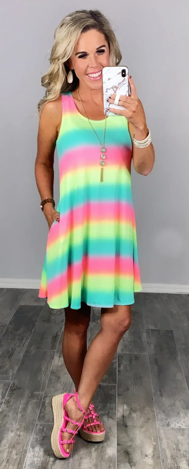 Striped Sunsets Dress