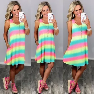 Striped Sunsets Dress