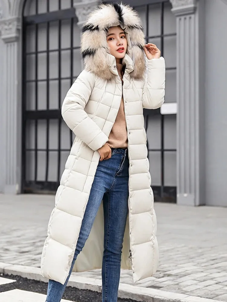 Stylish Thick Parka Jacket with Fur Hood for Women | Ideal for Winter