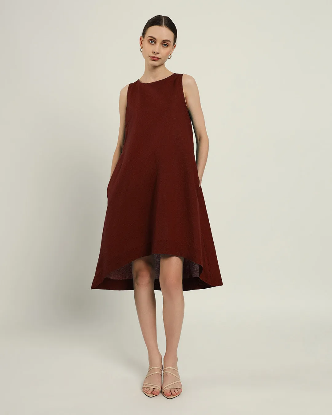 The Odesa Rouge Cotton Dress