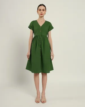 The Valence Emerald Cotton Dress