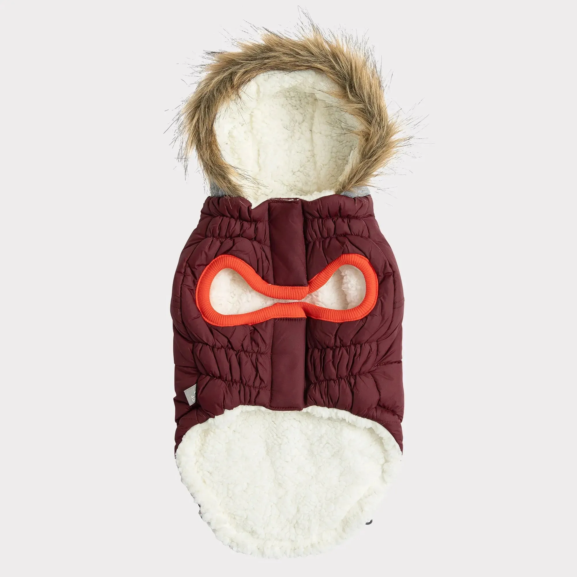 Winter Sailor Dog Parka | Burgundy