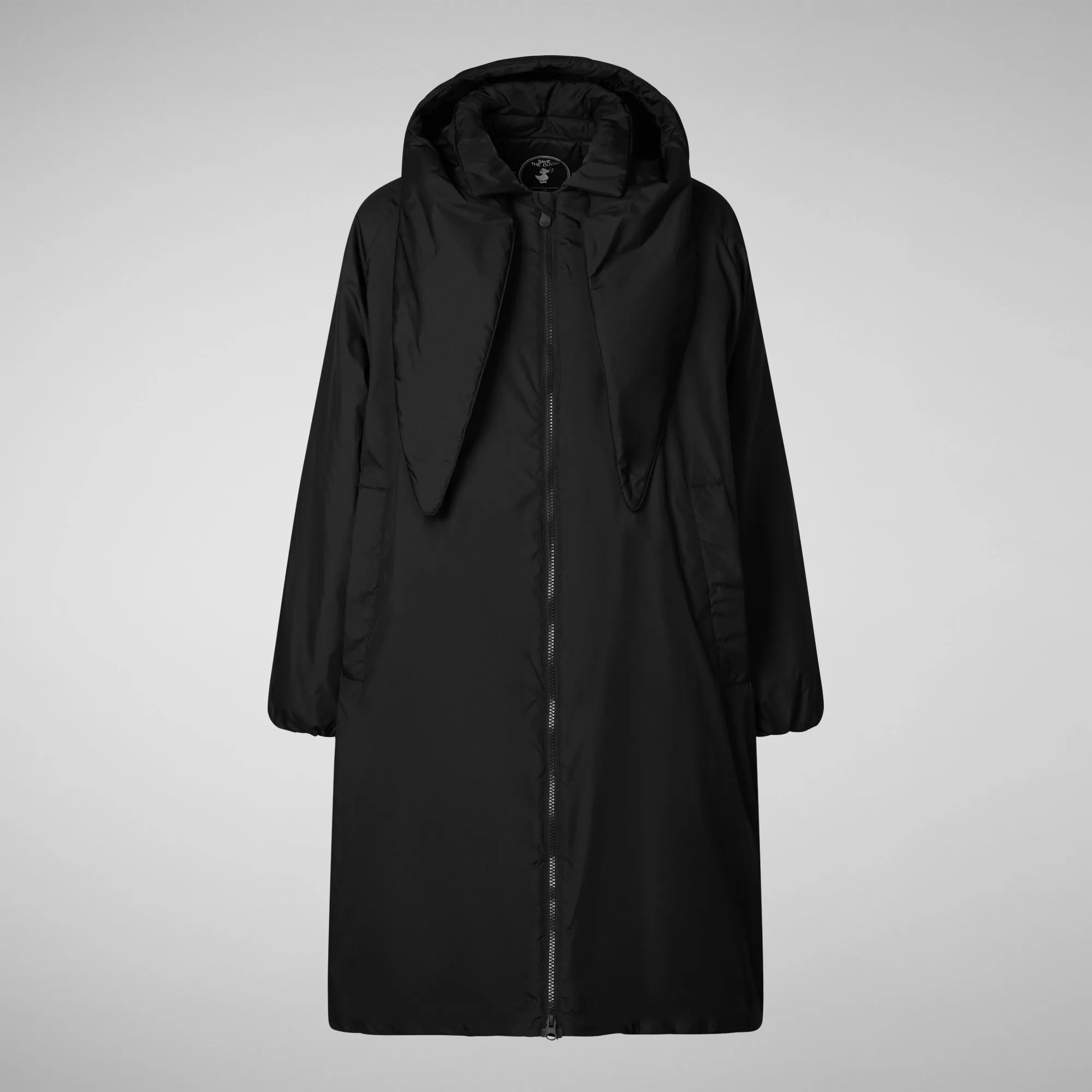 Woman's hooded coat Winona in black