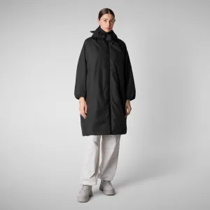 Woman's hooded coat Winona in black