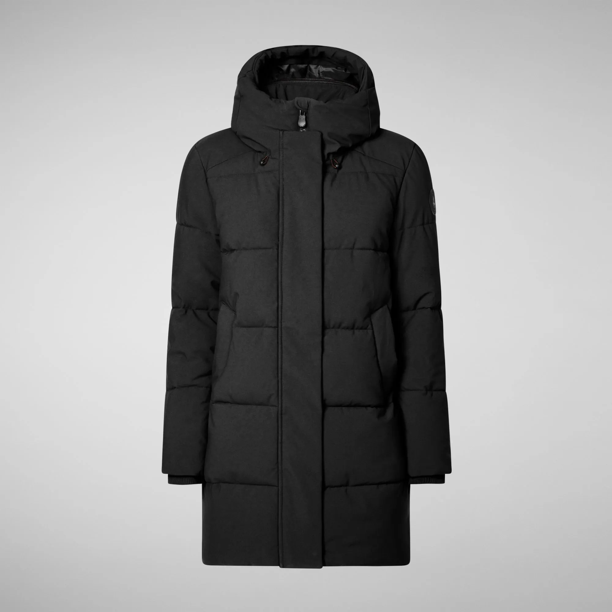 Woman's hooded parka Bethany in black