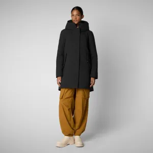 Woman's hooded parka nellie in black