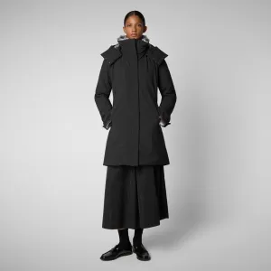 Woman's hooded parka Samantah in black