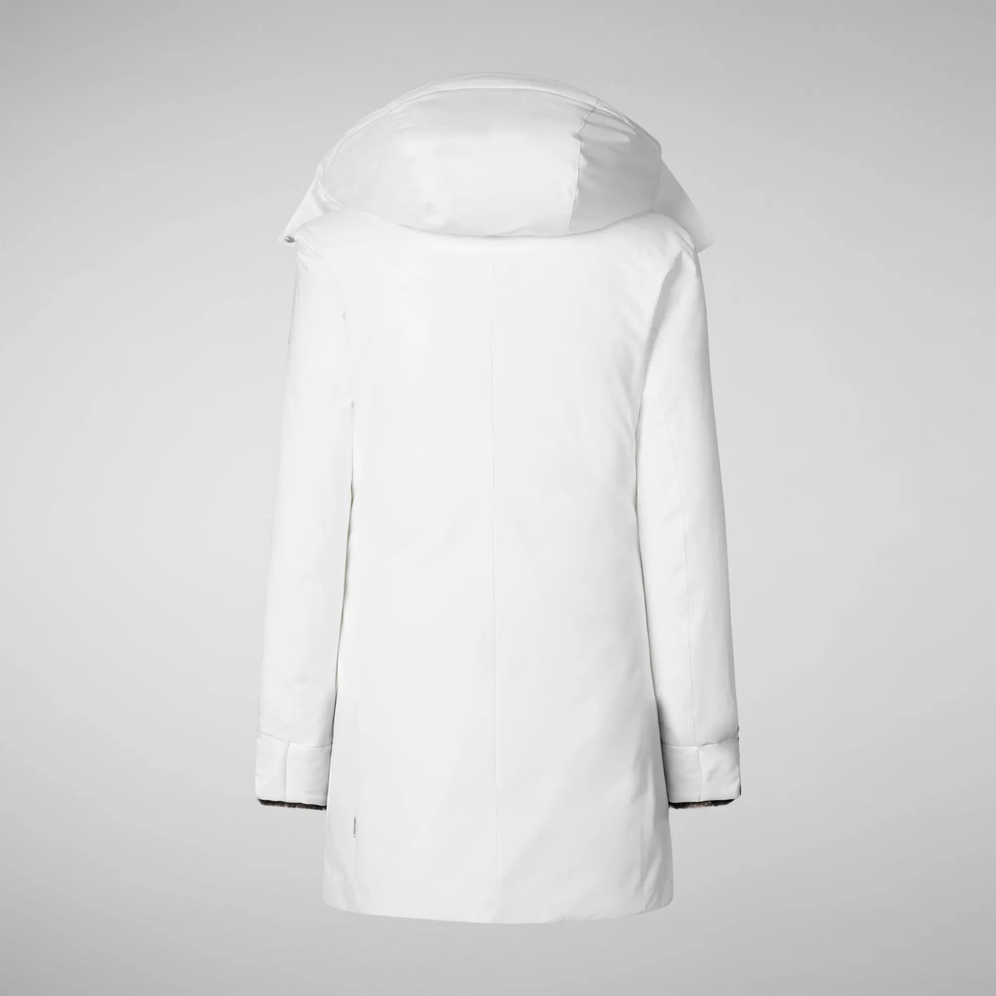 Woman's hooded parka Samantah in white