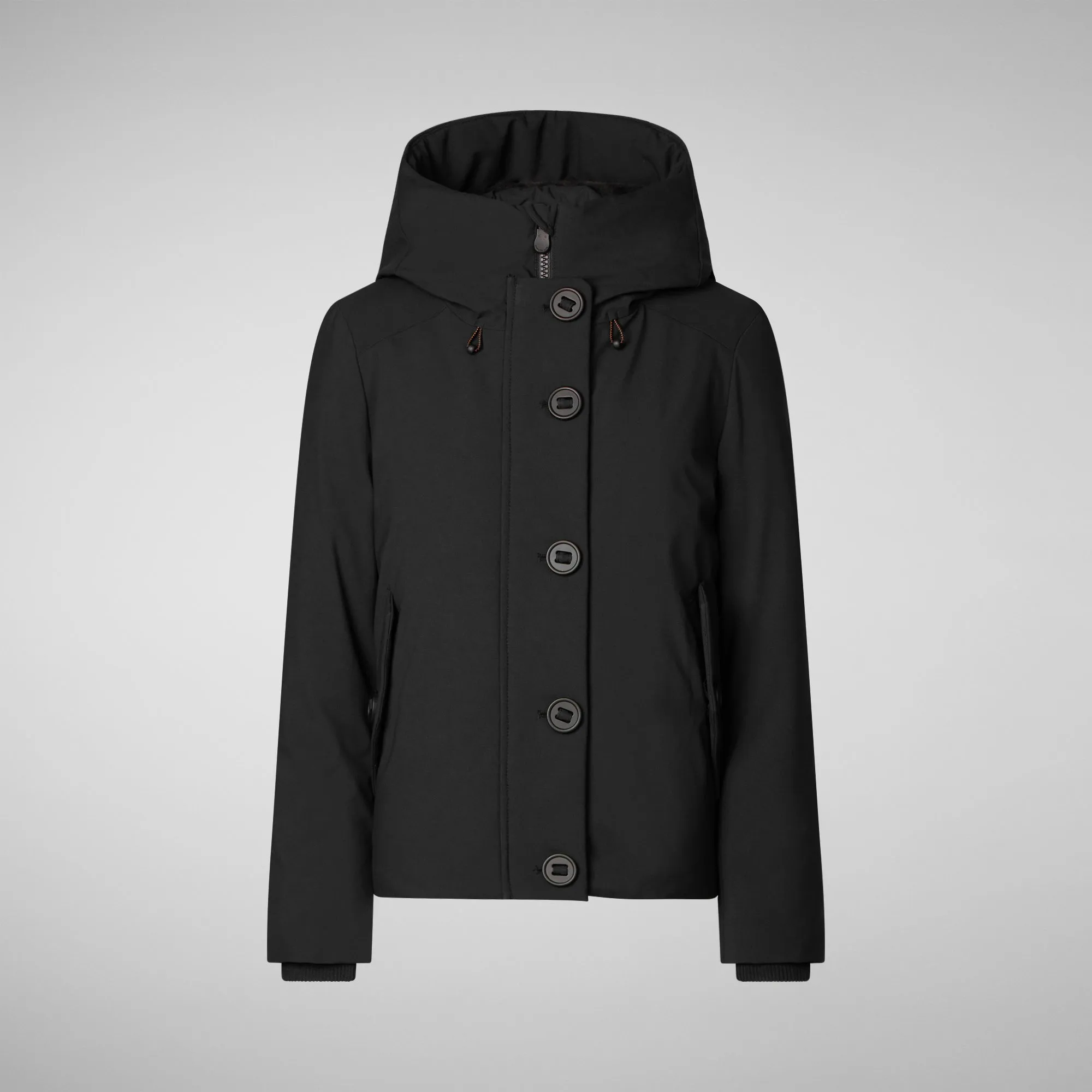 Woman's hooded parka Shanon in black