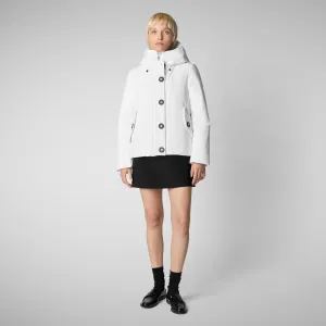 Woman's hooded parka Shanon in white