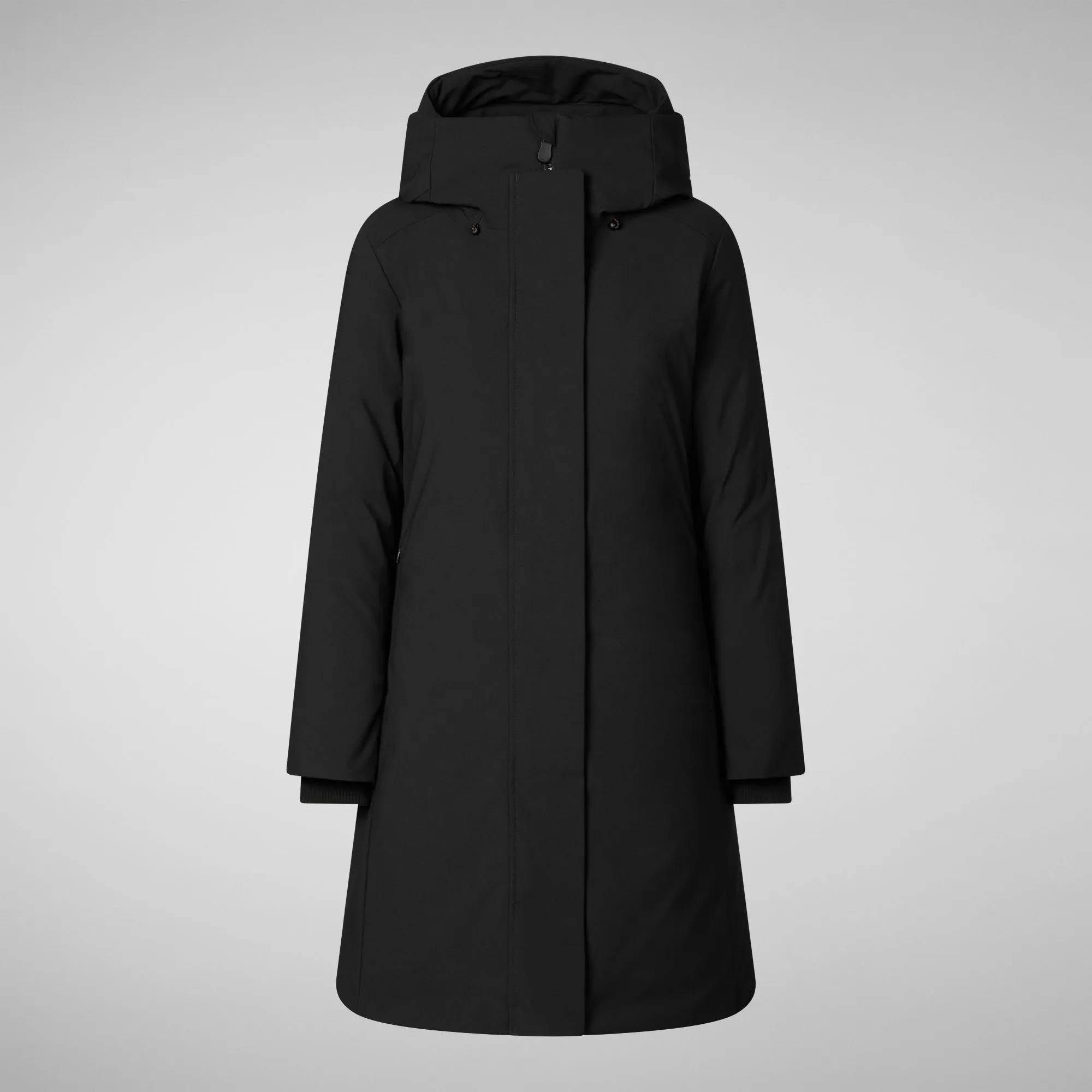 Woman's hooded parka Sienna in black