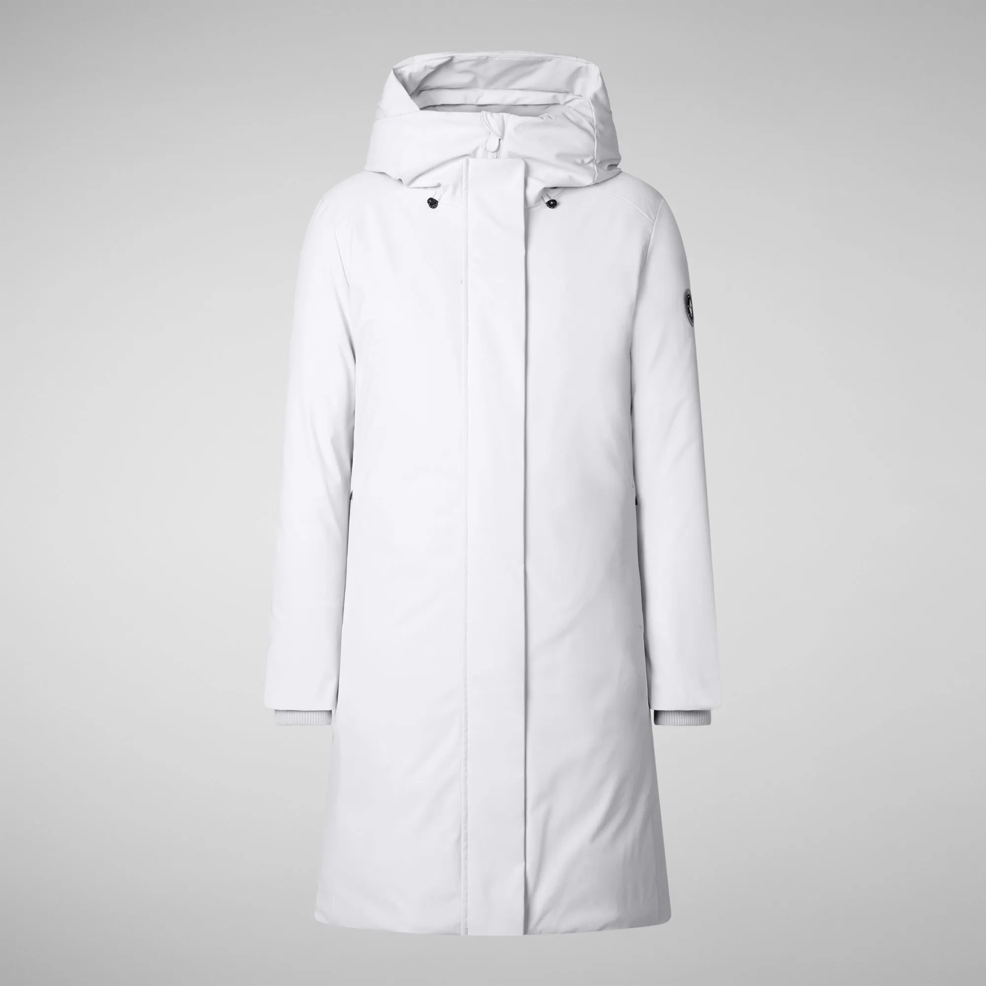 Woman's hooded parka Sienna in fog grey