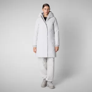 Woman's hooded parka Sienna in fog grey