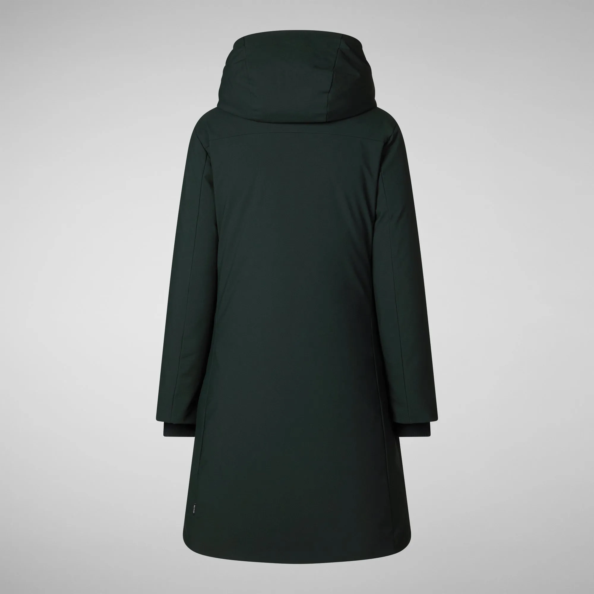 Woman's hooded parka Sienna in green black